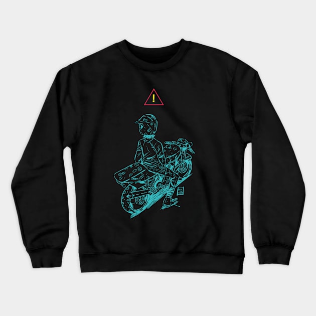 Caution Crewneck Sweatshirt by dylanbeedoodles